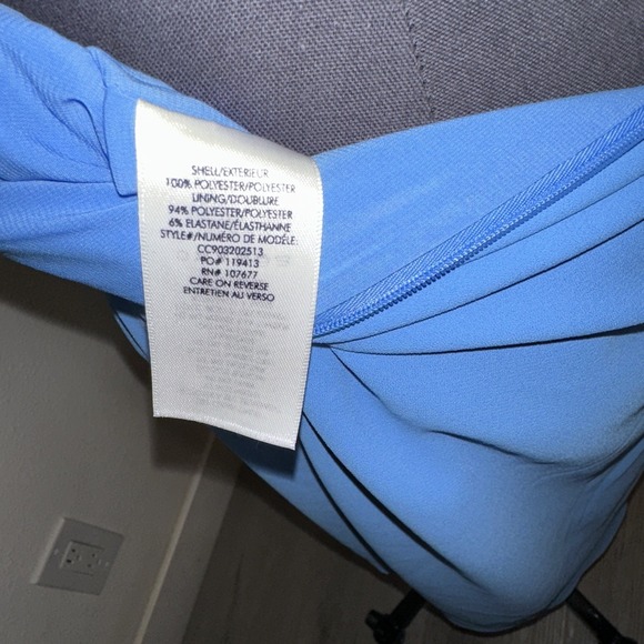 Alice + Olivia Kristy Halter High Low Dress Blue Size 6 Open Back Sleeve Less - Picture 10 of 10